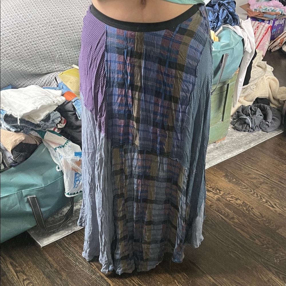 Free People Patchwork Maxi Skirt, XS